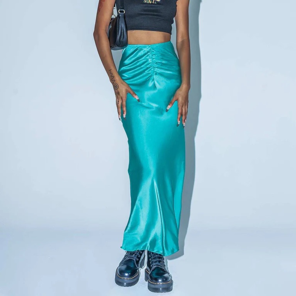 Princess Polly Medika Midi Maxi Skirt Teal